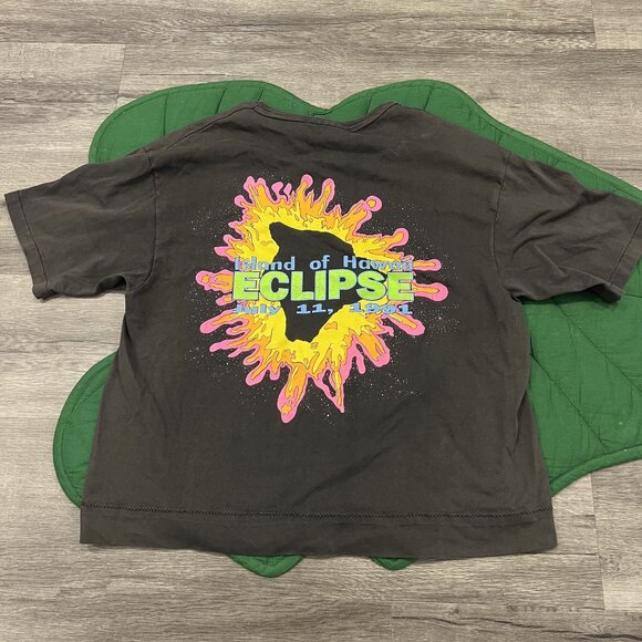 🔹sold🔹Vtg Upcycled Island Of Hawaii Eclipse 1991 Tee Womens Small Single Stitch - Picture 2 of 12